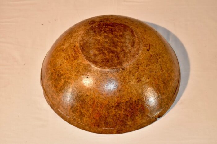 18th century very large burl bowl 2064