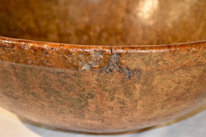 18th century very large burl bowl 2791