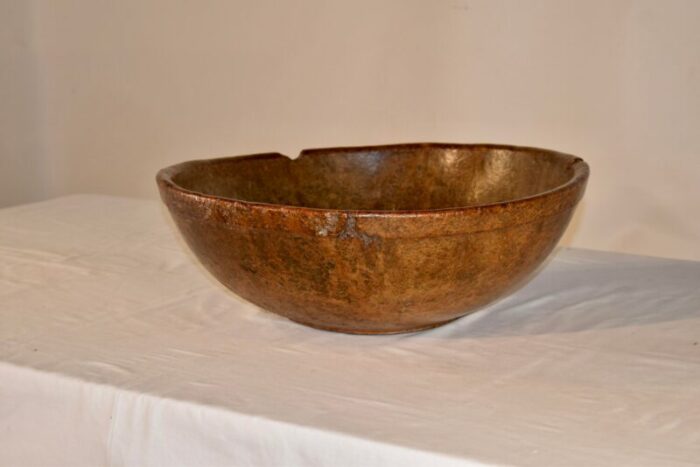 18th century very large burl bowl 4333