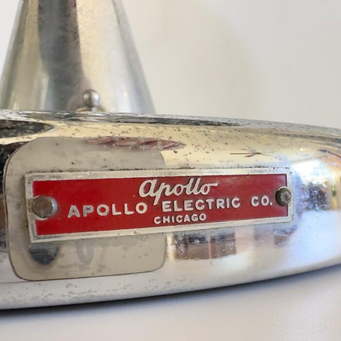 1920s apollo electric co art deco chrome desk lamp industrial bankers jewelers style machine age 2779