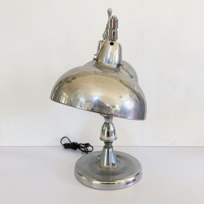 1920s apollo electric co art deco chrome desk lamp industrial bankers jewelers style machine age 8743