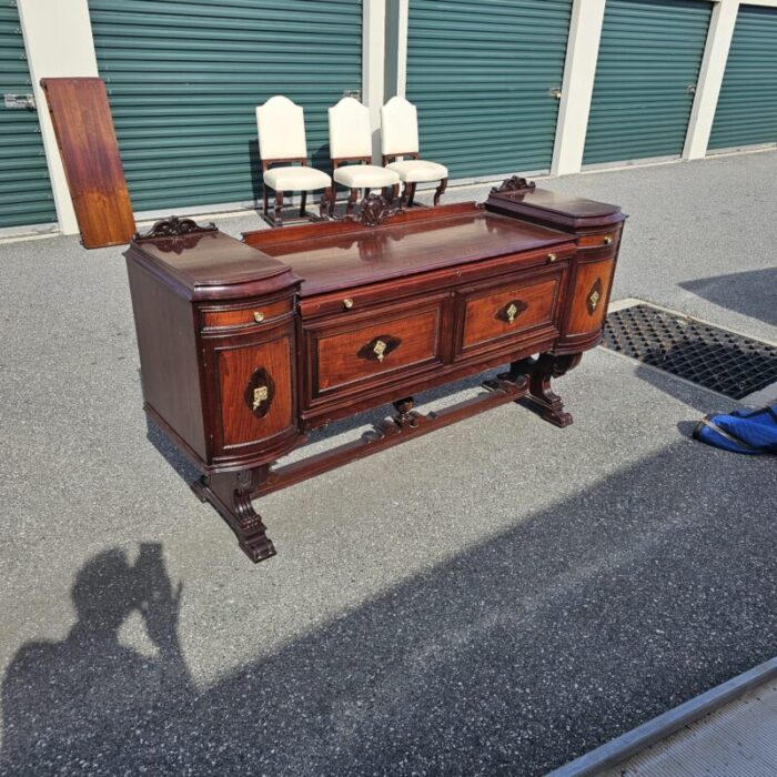 1920s carved walnut sideboard 7420