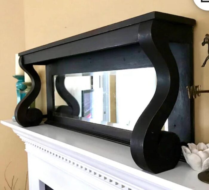 1920s wooden mantel with beveled mirror corbels 1805 scaled