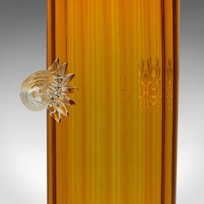 1930 tall vintage ribbed vase 0996