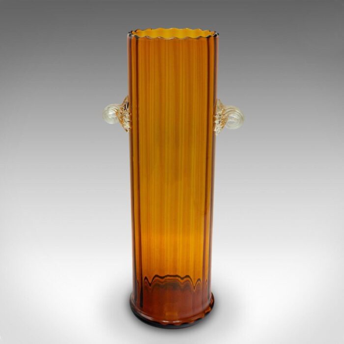 1930 tall vintage ribbed vase 1433