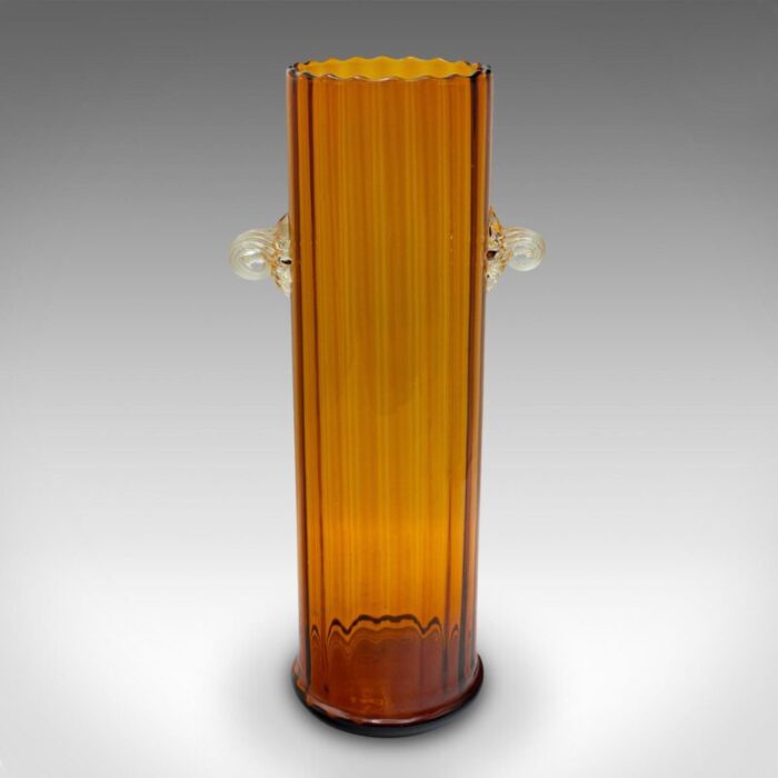 1930 tall vintage ribbed vase 2722