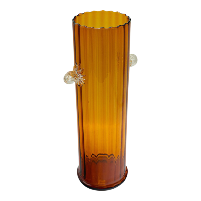 1930 tall vintage ribbed vase 5572