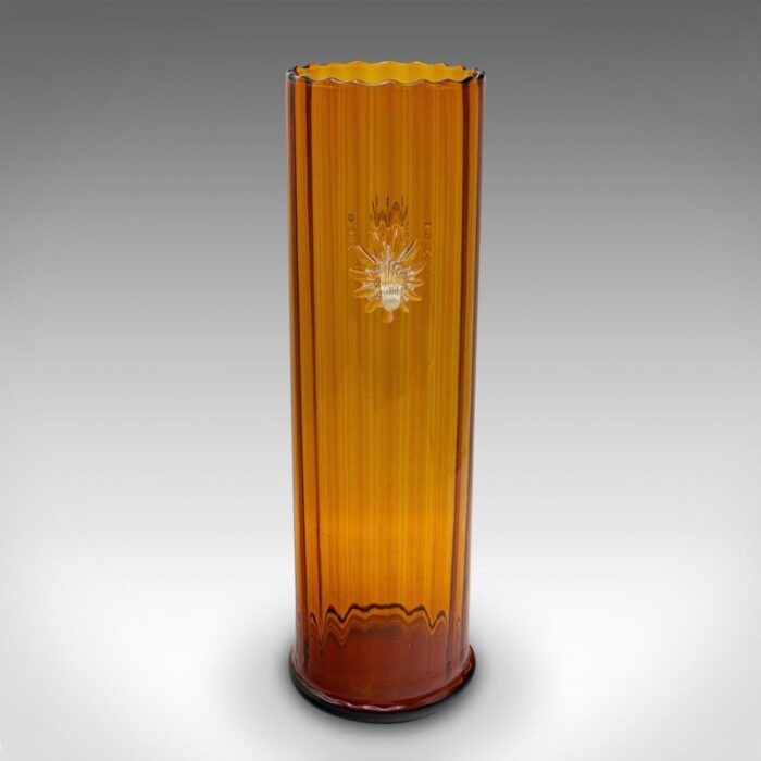 1930 tall vintage ribbed vase 8996