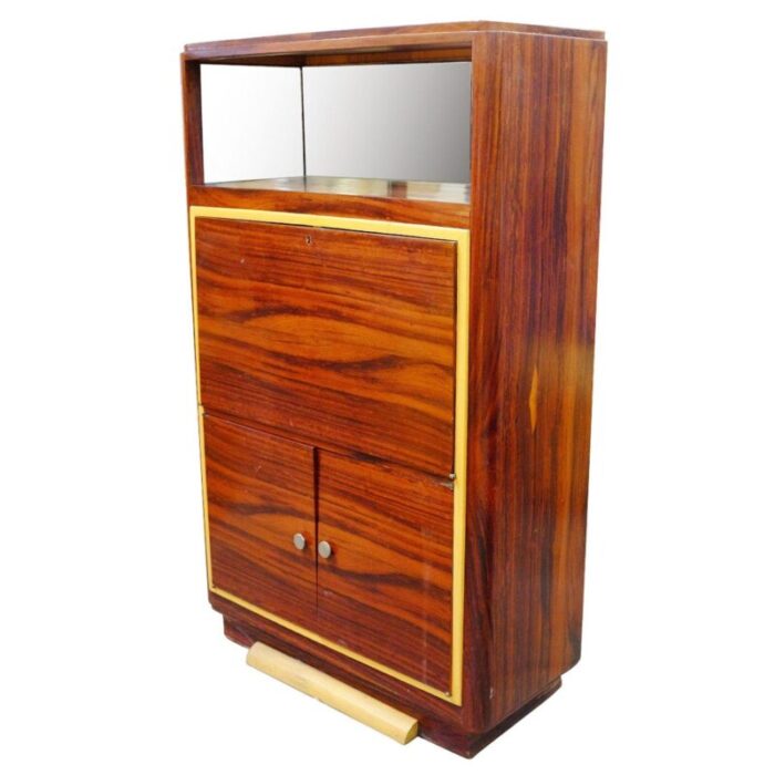 1930s high style art deco macassar ebony vitrine cabinet and secretary desk 6148