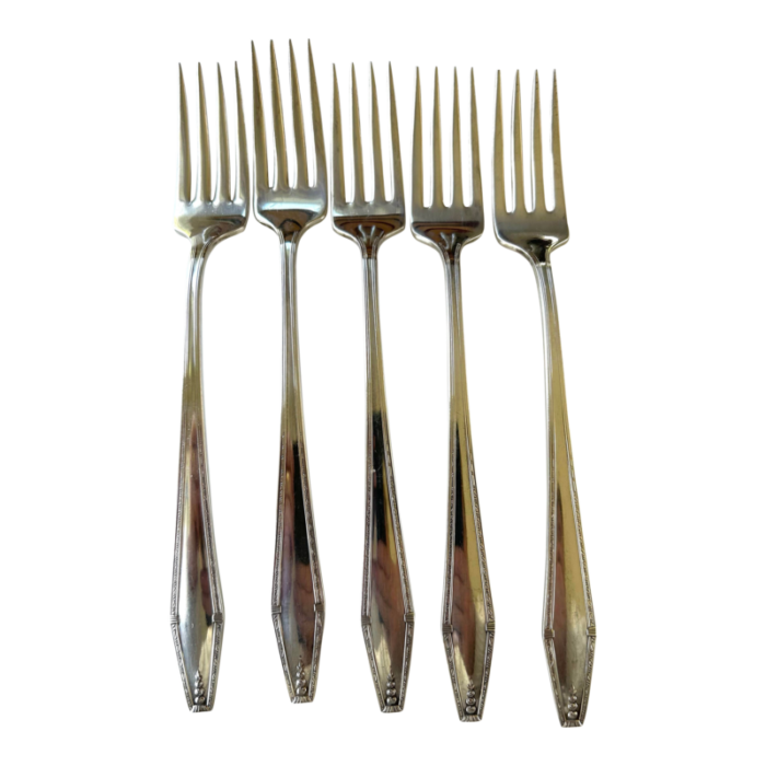 1940s formality by state house sterling dinner forks set of 5 5657