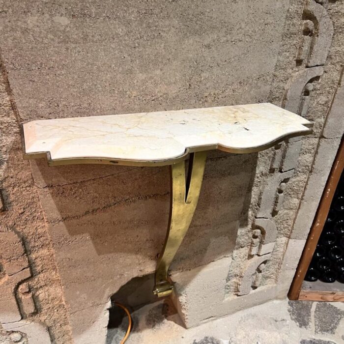 1950s arturo pani bronze travertine console table mexico city 7600