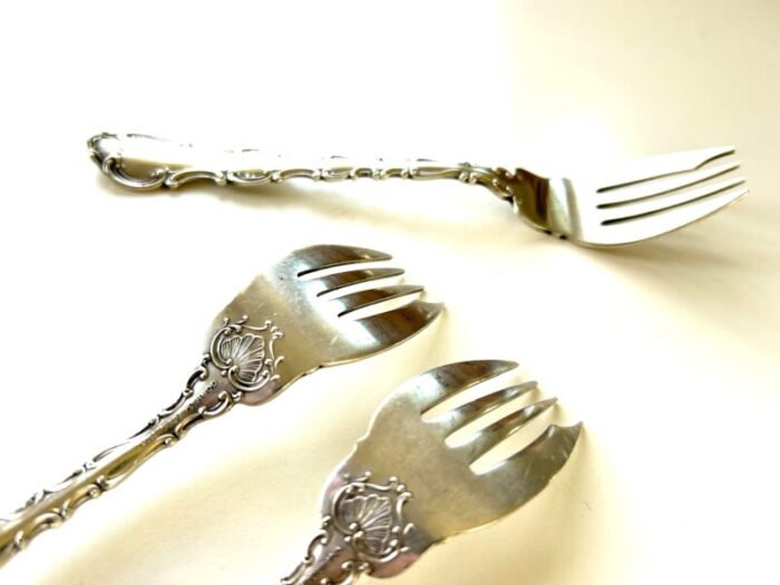 1950s gorham strasbourg pattern sterling silver fish forks set of 3 7152