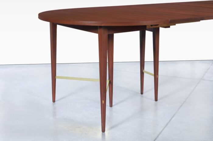 1950s vintage mahogany and brass irwin collection dining table by paul mccobb 8066