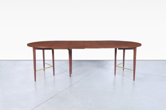 1950s vintage mahogany and brass irwin collection dining table by paul mccobb 8811