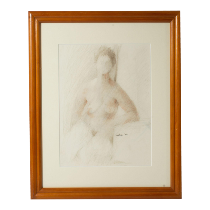 1959 nude pencil drawing by gene szafran 5184