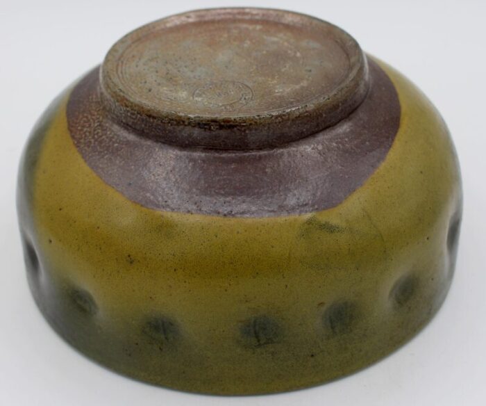 1960 1972 frogskin glaze pottery bowl by ben owen i 6393