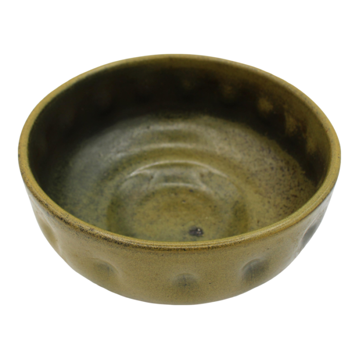 1960 1972 frogskin glaze pottery bowl by ben owen i 8537