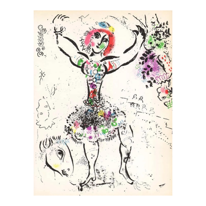 1960 chagall original lithograph la jongleuse 1942