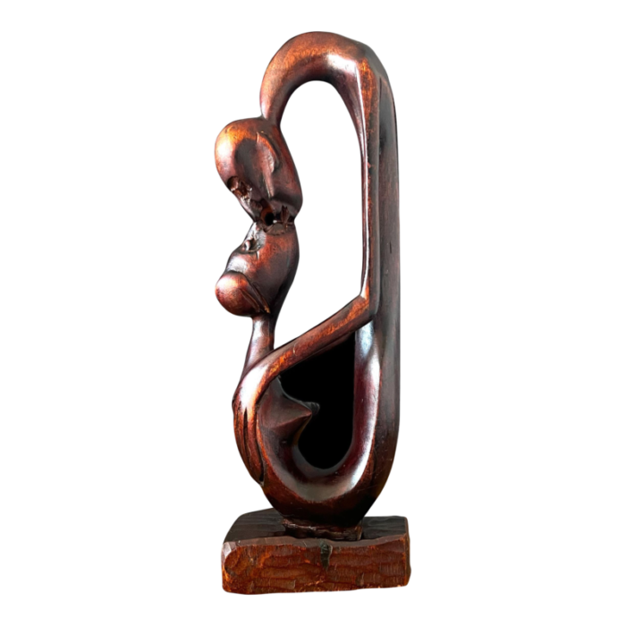 1960s african hand carved tribal fertility sculpture 5042