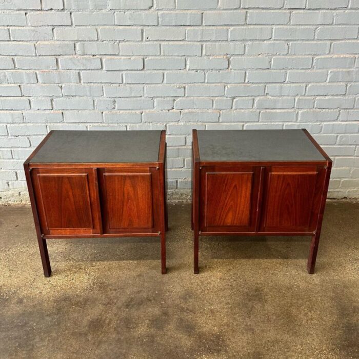 1960s founders oiled walnut nightstands by jack cartwright a pair 6035