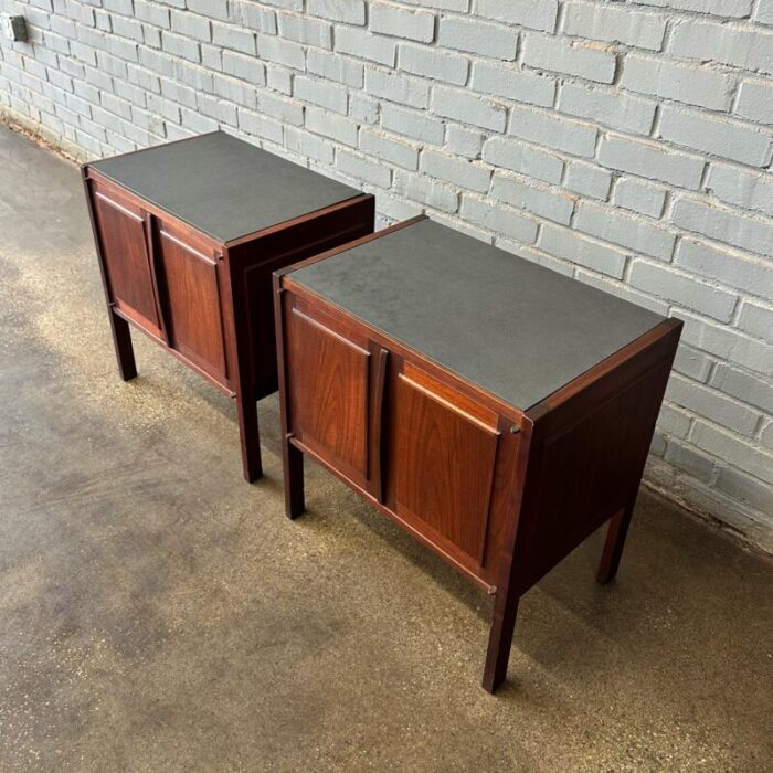 1960s founders oiled walnut nightstands by jack cartwright a pair 6822