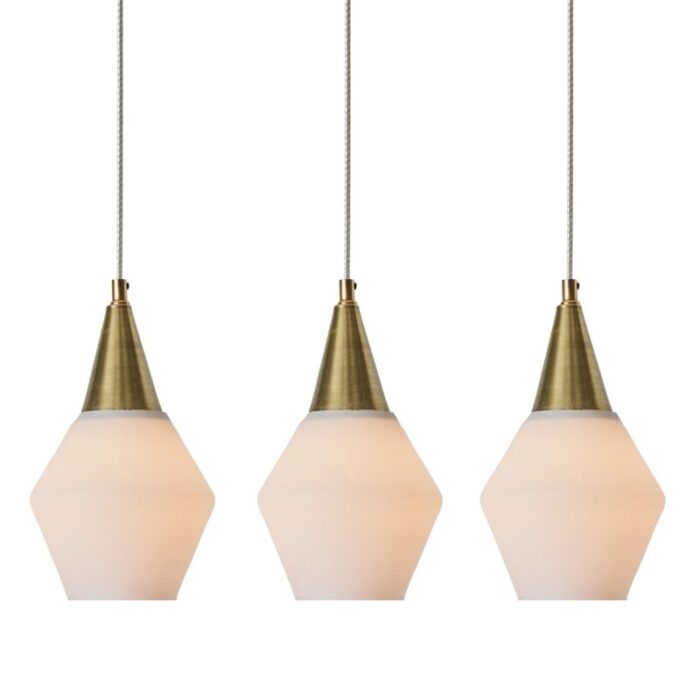 1960s opaline glass and brass pendant attributed to mauri almari for idman 9196