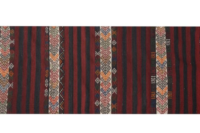 1960s organic turkish hemp kilim runner 25 x 208 1755