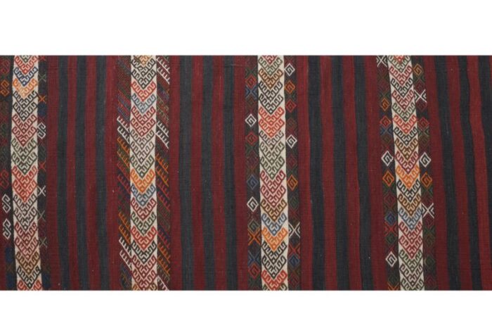 1960s organic turkish hemp kilim runner 25 x 208 4830