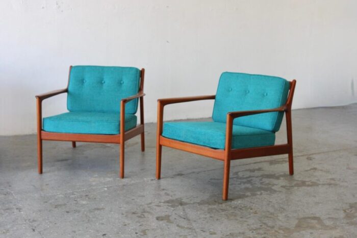 1960s pair of danish modern dux usa75 chairs designed by folke ohlsson sweden 0345