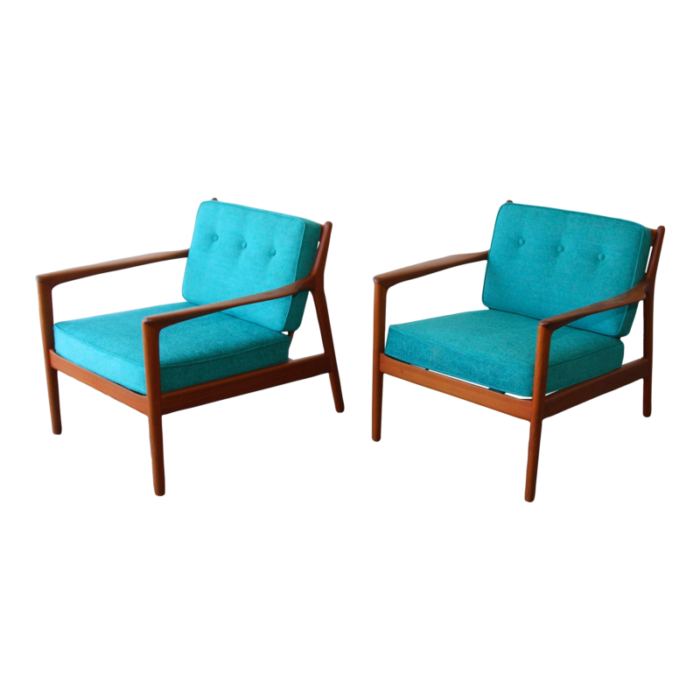 1960s pair of danish modern dux usa75 chairs designed by folke ohlsson sweden 7067