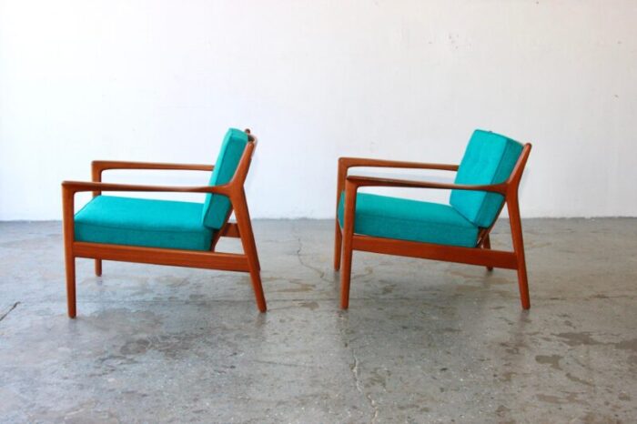 1960s pair of danish modern dux usa75 chairs designed by folke ohlsson sweden 9268