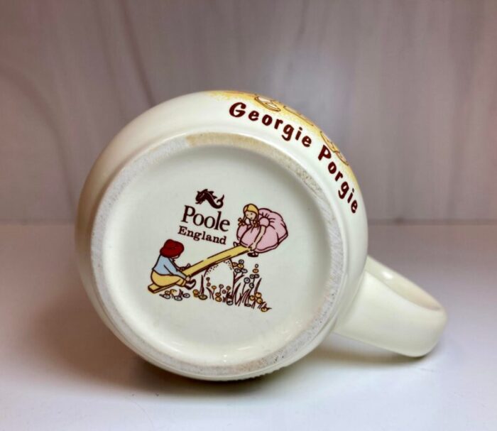 1960s poole pottery nursery rhyme childrens mug and egg cup set 2 pieces 8211