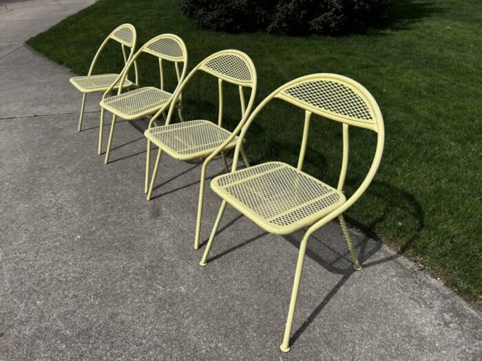 1960s vintage outdoor folding chairs attributed to salterini set of 4 0588