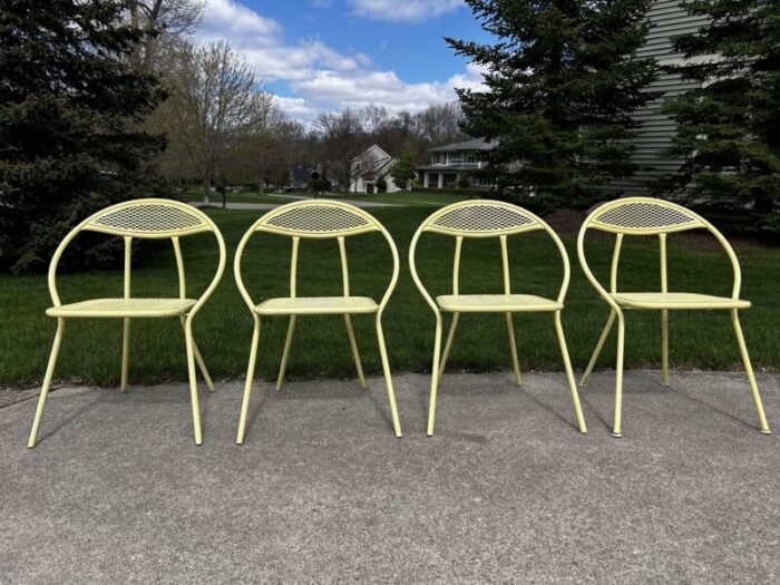 1960s vintage outdoor folding chairs attributed to salterini set of 4 6856