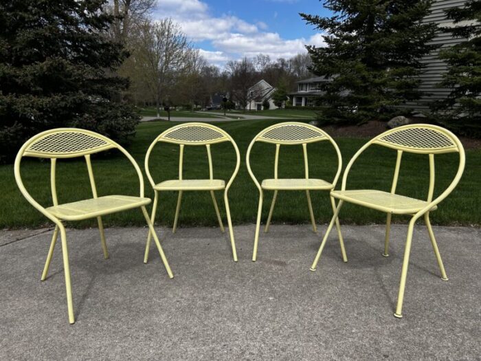 1960s vintage outdoor folding chairs attributed to salterini set of 4 9823