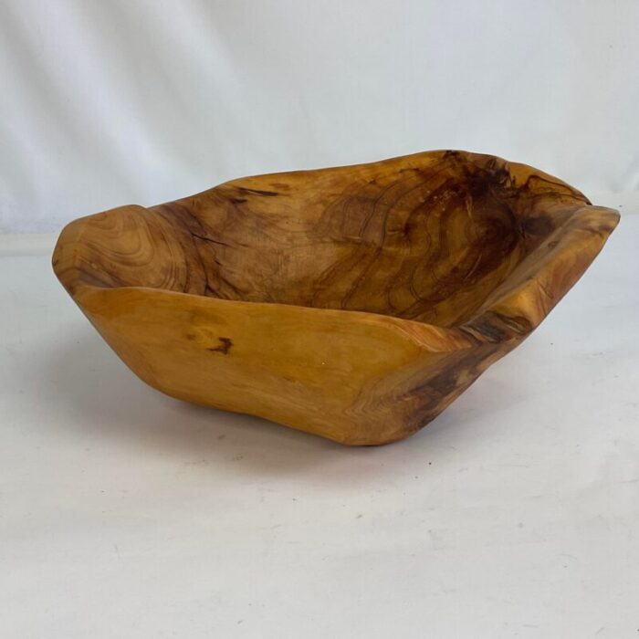 1960s vintage rustic european boho chic live edge teak root bowl 1080