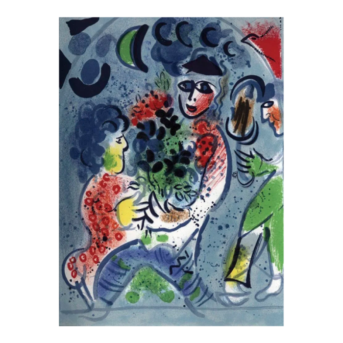 1969 chagall original lithograph vol 3 frontispiece 1605