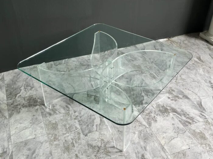 1970s lucite butterfly cocktail table 1509