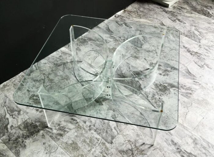 1970s lucite butterfly cocktail table 4469