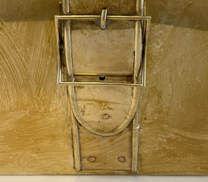 1970s maria pergay style italian brass magazine rack 5480