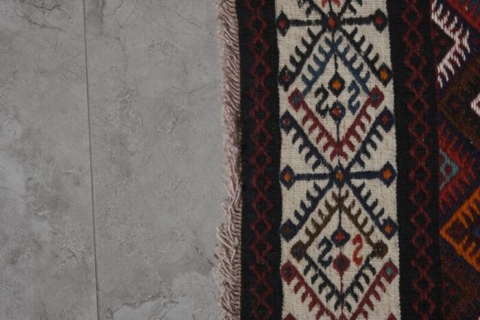 1970s turkish oushak kilim runner stair tread 4891