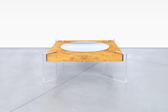 1970s vintage burl wood coffee table by vladimir kagan 1204