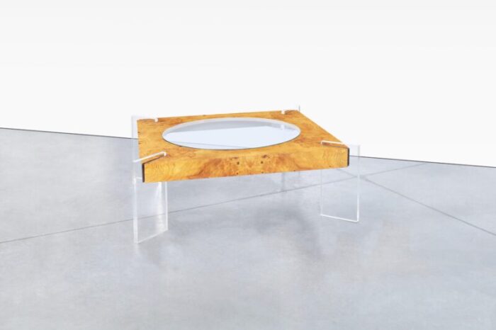 1970s vintage burl wood coffee table by vladimir kagan 8888