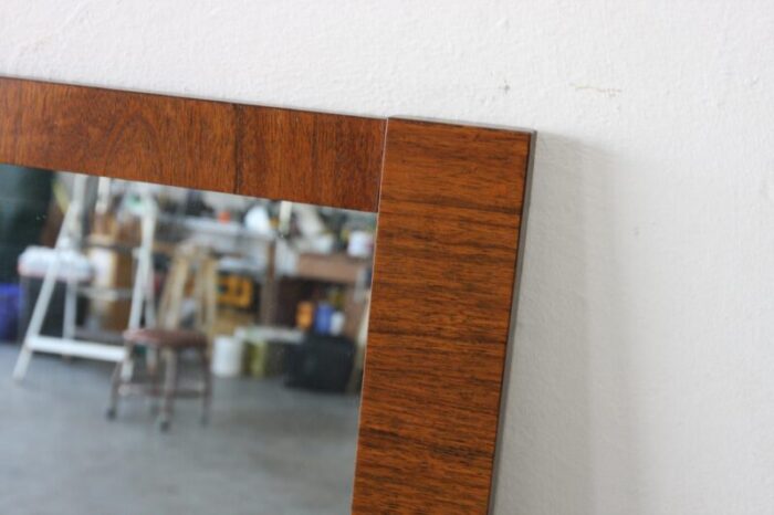 1970s vintage lane brutalist mid century walnut staccato double mirror 1569