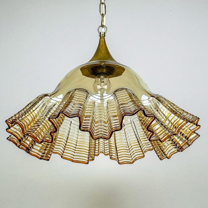 1970s vintage murano glass pendant lamp de majo italy 2744