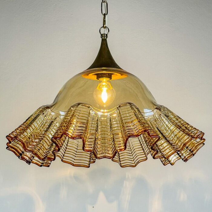 1970s vintage murano glass pendant lamp de majo italy 4894