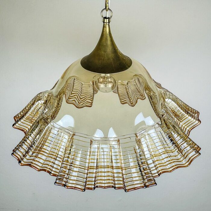 1970s vintage murano glass pendant lamp de majo italy 5000