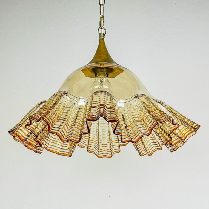 1970s vintage murano glass pendant lamp de majo italy 5204