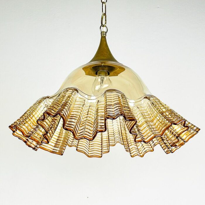 1970s vintage murano glass pendant lamp de majo italy 9037