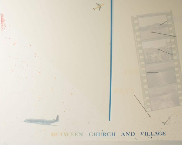 1977 between church and village serigraph by allen swerdlowe 4697